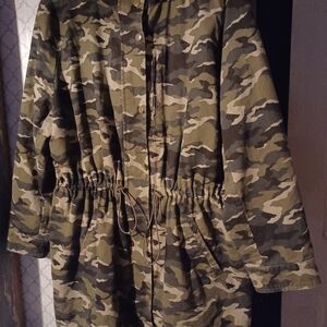Nine West Camouflage Jacket with Hood